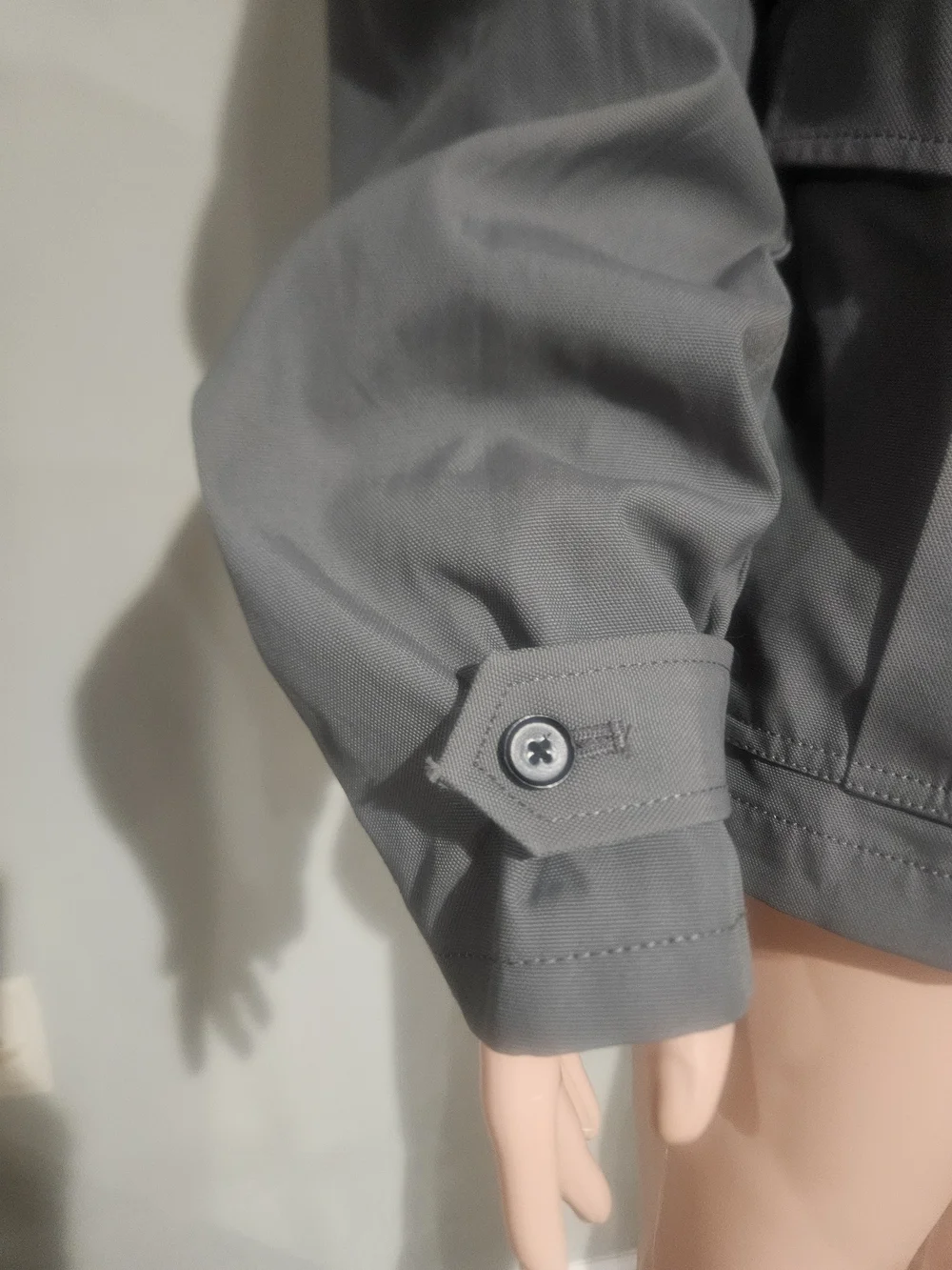 Banana Republic Gray Utility Zip Jacket | Modern Minimalist Lightweight Coat. MD